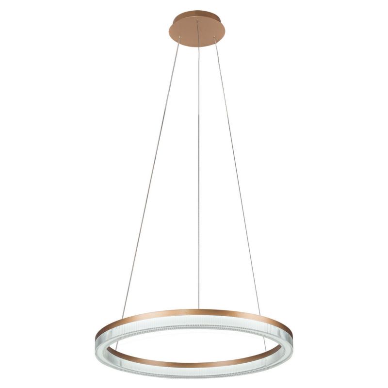 Lampa wisząca Light Prestige MIDWAY złota 1 x LED 50W  6380lm wym:120x80x80cm IP20 -1 szt.