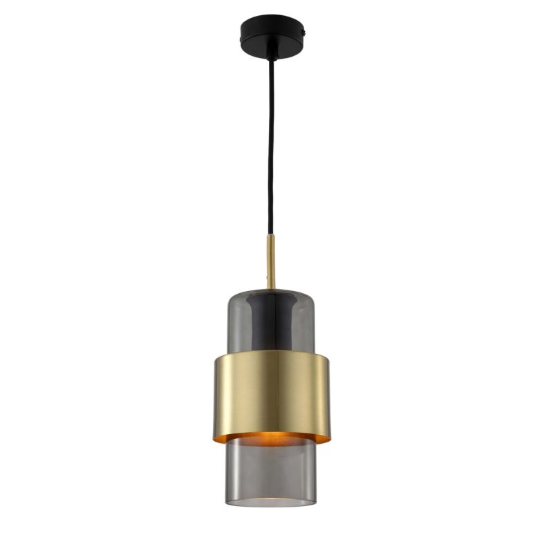 Lampa wisząca Light Prestige Miele 5138 złoto-dymny szerokość 13 cm 1xE27 x 40W 1 szt.
