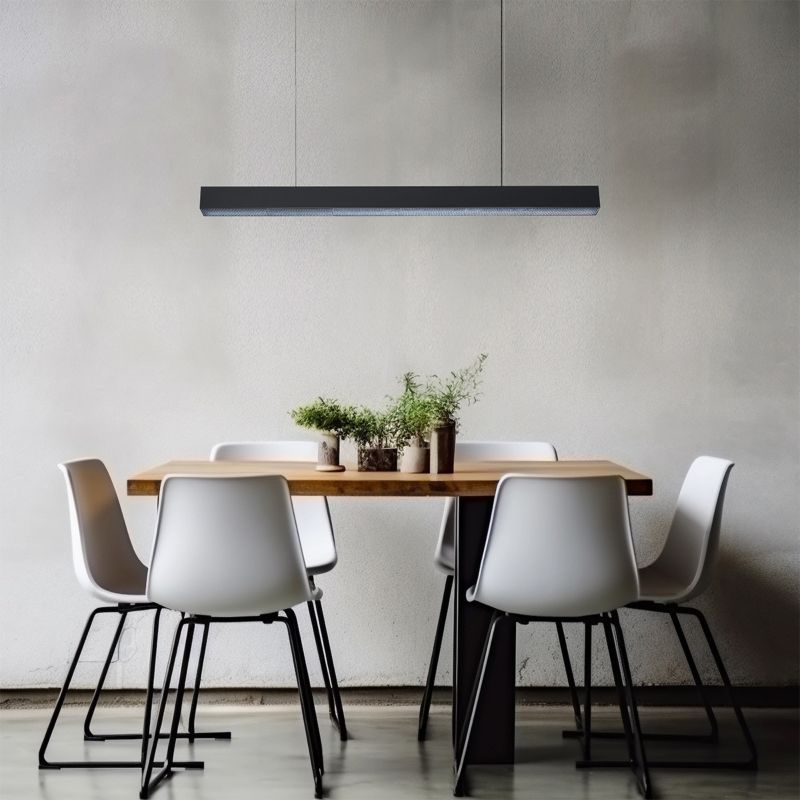 Lampa wisząca Light Prestige MIRA czarna 1 x LED 45W  5711lm wym:120x120x5,2cm IP20 -1 szt.