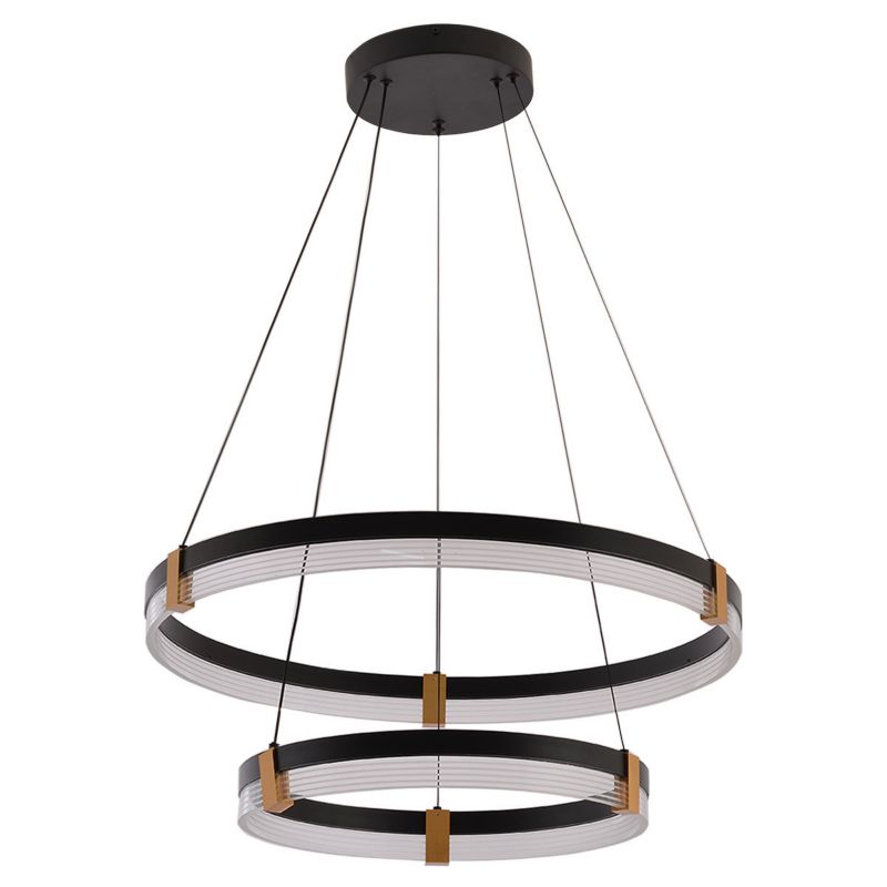 Lampa wisząca Light Prestige PLUM czarna 2 x LED 32W  5310lm wym:150x59,6x59,6cm IP20 -1 szt.