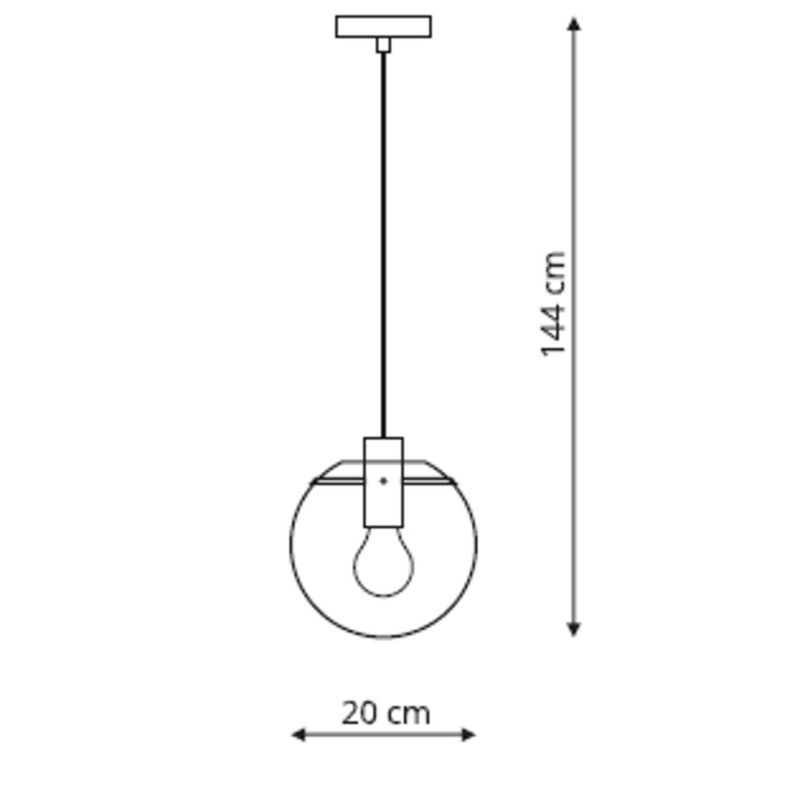 Lampa wisząca Light Prestige Puerto mała czarna 1 x E27 1 szt.