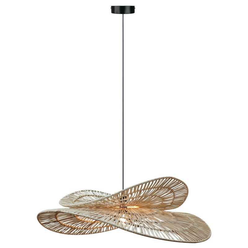 Lampa wisząca Light Prestige RAYA jasno-brązowa 1xE27x15W wym:120x84x78cm IP20 -1 szt.