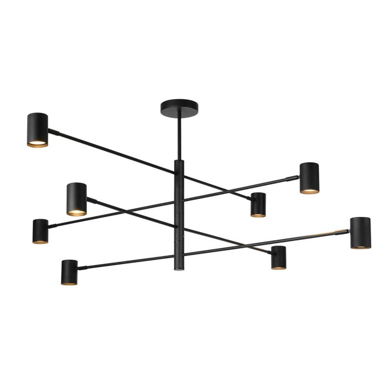 Lampa wisząca Light Prestige SNOW czarna 8xGU10x8W wym:53x130x130cm IP20 -1 szt.
