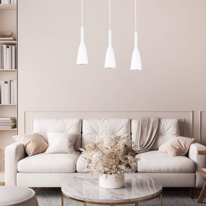 Lampa wisząca Light Prestige Solin 8855 biała szerokość 50 cm 3xE27 x 60W 1 szt.