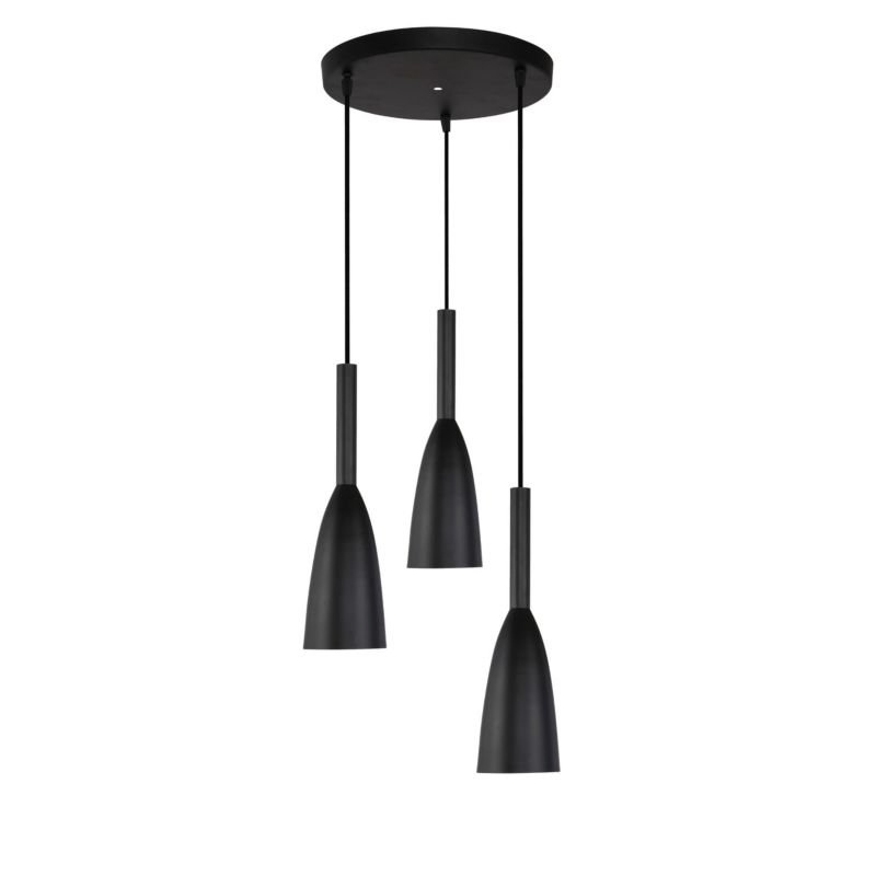 Lampa wisząca Light Prestige Solin 8893 czarna szerokość 30 cm 3xE27 x 60W 1 szt.