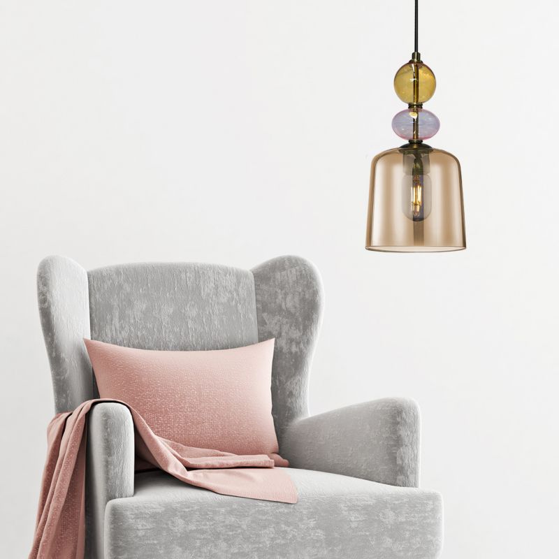 Lampa wisząca Light Prestige Tropea S bursztynowa 1 x E27 1 szt.