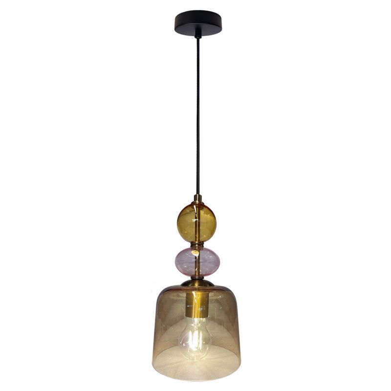 Lampa wisząca Light Prestige Tropea S bursztynowa 1 x E27 1 szt.