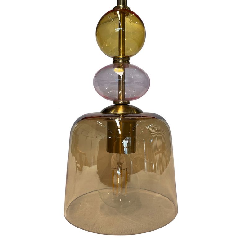 Lampa wisząca Light Prestige Tropea S bursztynowa 1 x E27 1 szt.
