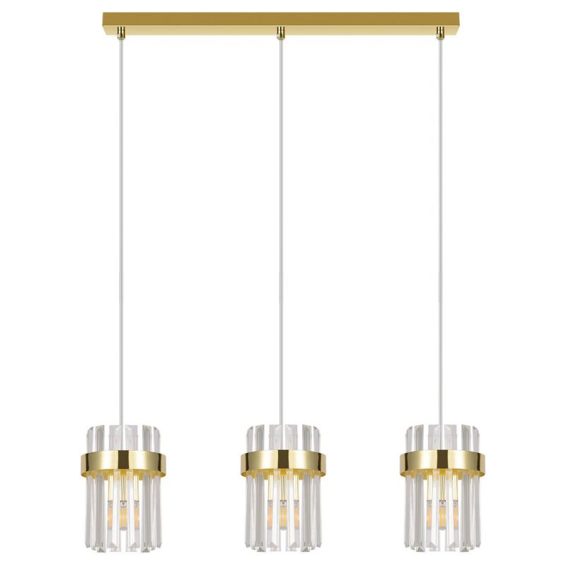 Lampa wisząca Light Prestige VETRO złota 3xE14x10W wym:150x60x14cm IP20 -1 szt.