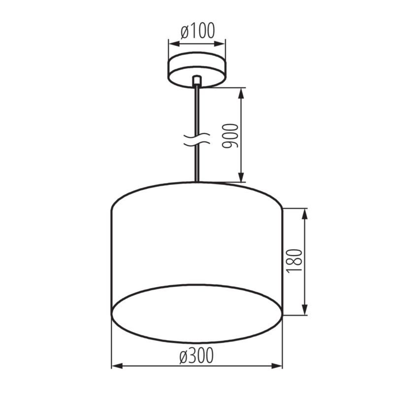 Lampa wisząca LightLogic LL DORU C 1xE27 66176 okrągła klosz 30 cm do jadalni do LED 1 szt.