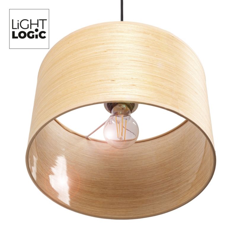 Lampa wisząca LightLogic LL DORU C 1xE27 66176 okrągła klosz 30 cm do jadalni do LED 1 szt.