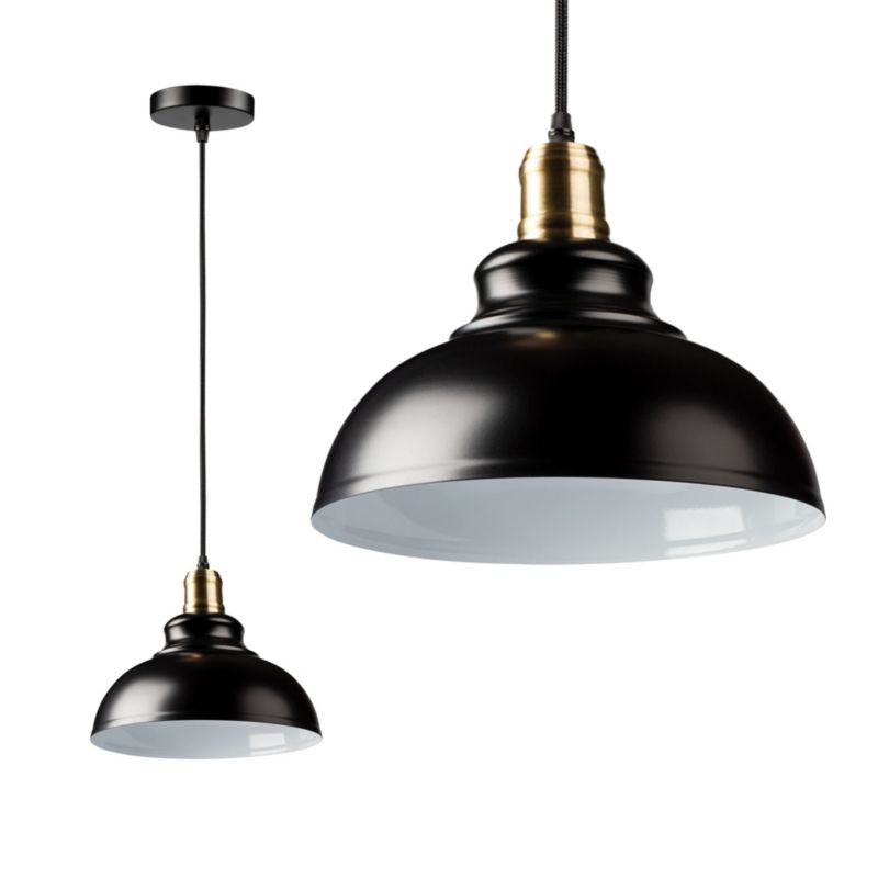 Lampa wisząca LightLogic LL PRAG E27 B 66143 czarna zwis regulacja wysokości do LED 1 szt.