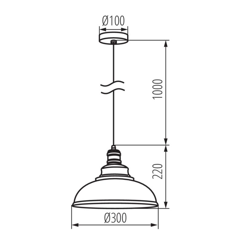 Lampa wisząca LightLogic LL PRAG E27 B 66143 czarna zwis regulacja wysokości do LED 1 szt.