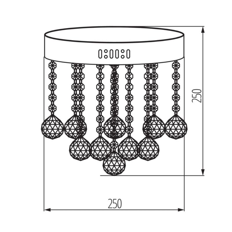 Lampa wisząca LightLogic LL VETED 3xG9 66464 wisząca kryształki plafon 1 szt.