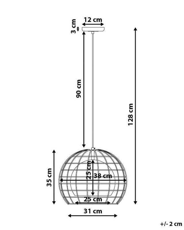 Lampa wisząca Liri Metal Czarny 1 szt.