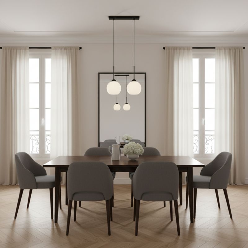 Lampa wisząca listwa EDYLIT 2xE27 białe kule loft industrialna nad stół FIONA 14-988 1 szt.