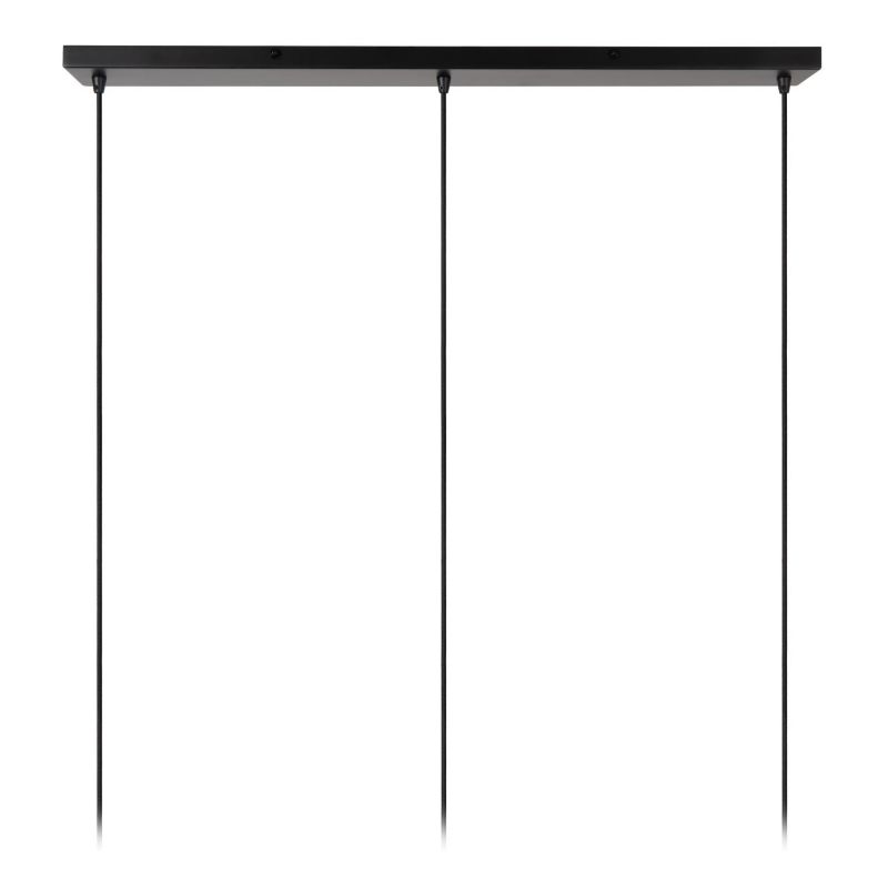 Lampa wisząca listwa metalowa ozdobne klosze Lucide ALMELO czarna 3xE27x40W IP20 wym:155x92x15cm - 1 szt.