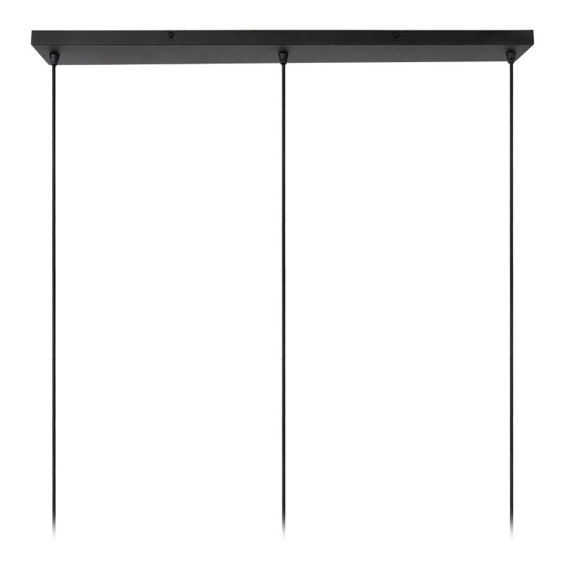 Lampa wisząca listwa metalowe obręcze Lucide CIRCLE czarna 3xE27x40W IP20 wym:160x104x15cm - 1 szt.