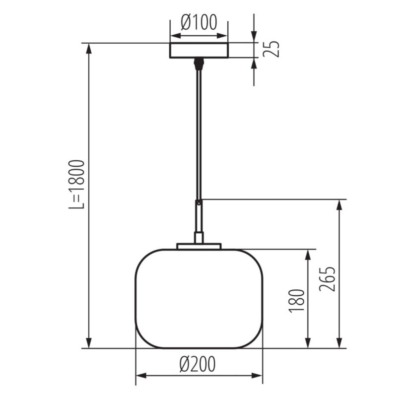 Lampa wisząca LL NYTHERA AM E27 PL LIGHTLOGIC 66860 bursztynowy szklany klosz 1szt.