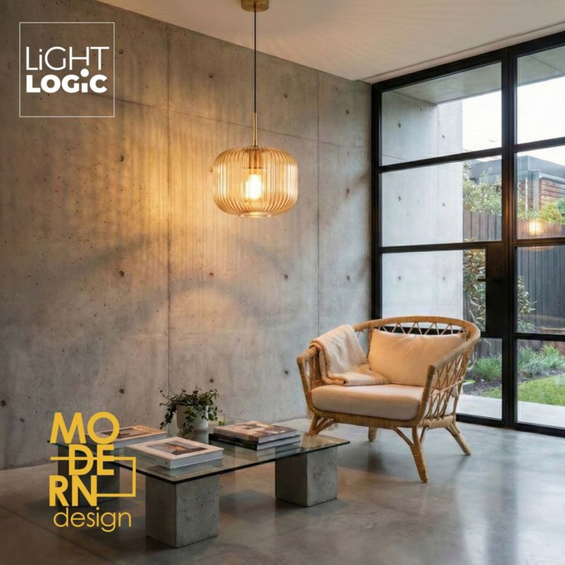 Lampa wisząca LL NYTHERA AM E27 PL LIGHTLOGIC 66860 bursztynowy szklany klosz 1szt.