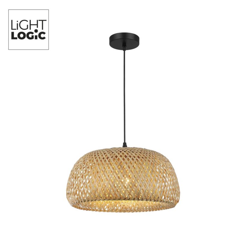 Lampa wisząca LL WERNIC LAMP01 E27 66647 LightLogic boho lekka ciepły brąz klosz 1 szt.