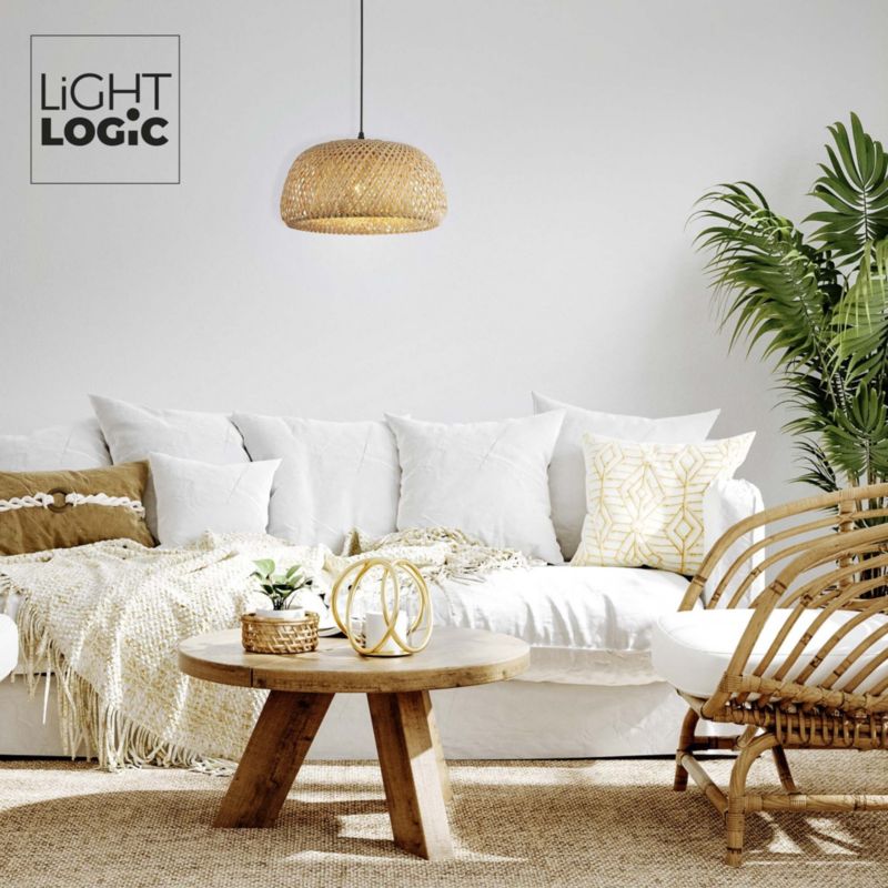 Lampa wisząca LL WERNIC LAMP01 E27 66647 LightLogic boho lekka ciepły brąz klosz 1 szt.