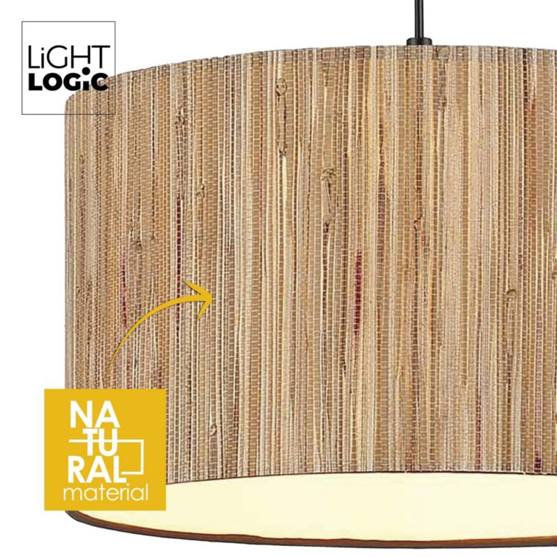 Lampa wisząca LL WERNIC LAMP02 E27 66648 LightLogic boho lekka ciepły brąz klosz 1 szt.