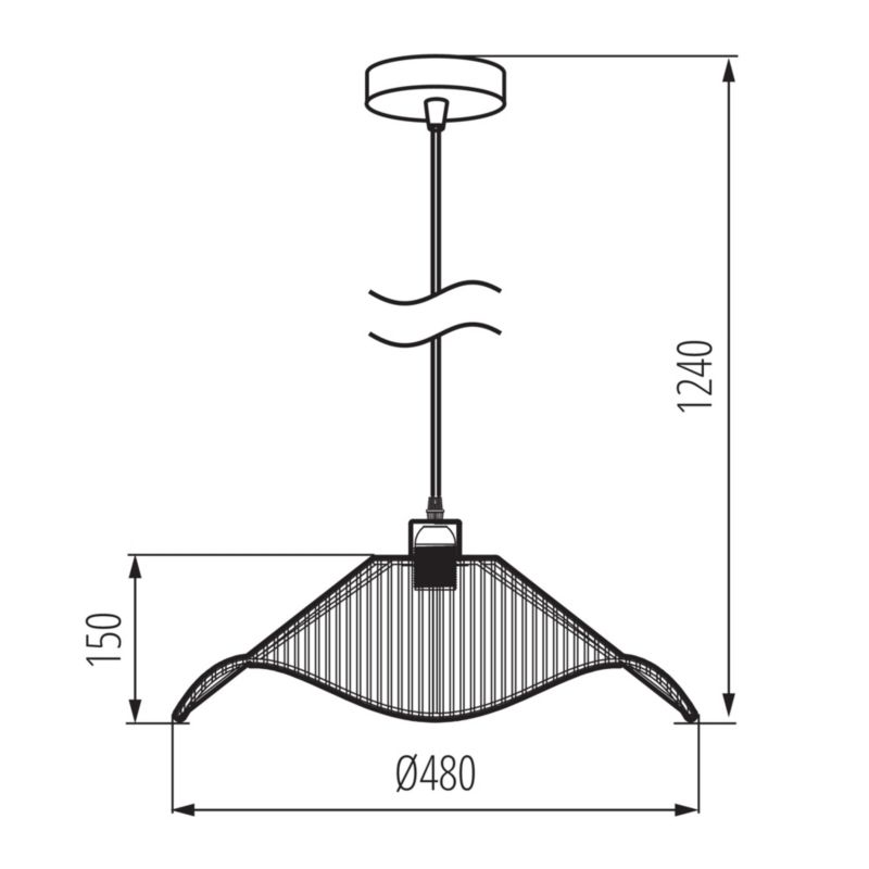 Lampa wisząca LL WERNIC LAMP03 E27 66649 LightLogic boho lekka ciepły brąz 1 szt.