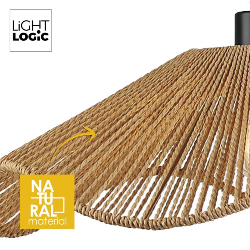 Lampa wisząca LL WERNIC LAMP03 E27 66649 LightLogic boho lekka ciepły brąz 1 szt.