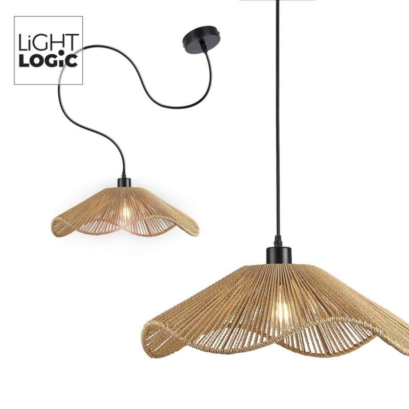 Lampa wisząca LL WERNIC LAMP03 E27 66649 LightLogic boho lekka ciepły brąz 1 szt.