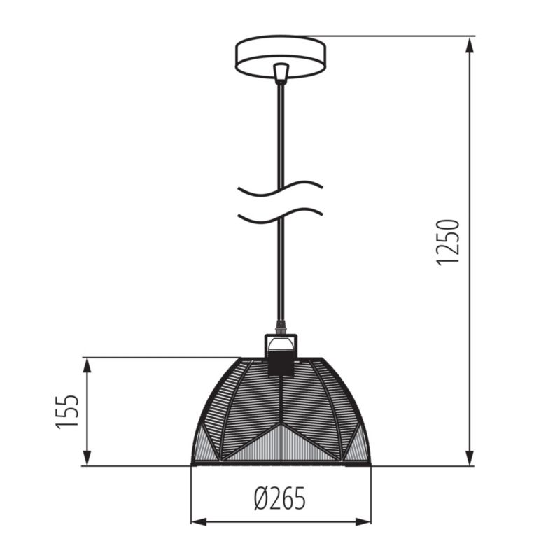 Lampa wisząca LL WERNIC LAMP04 E27 66650 LightLogic boho lekka ciepły brąz klosz 1 szt.