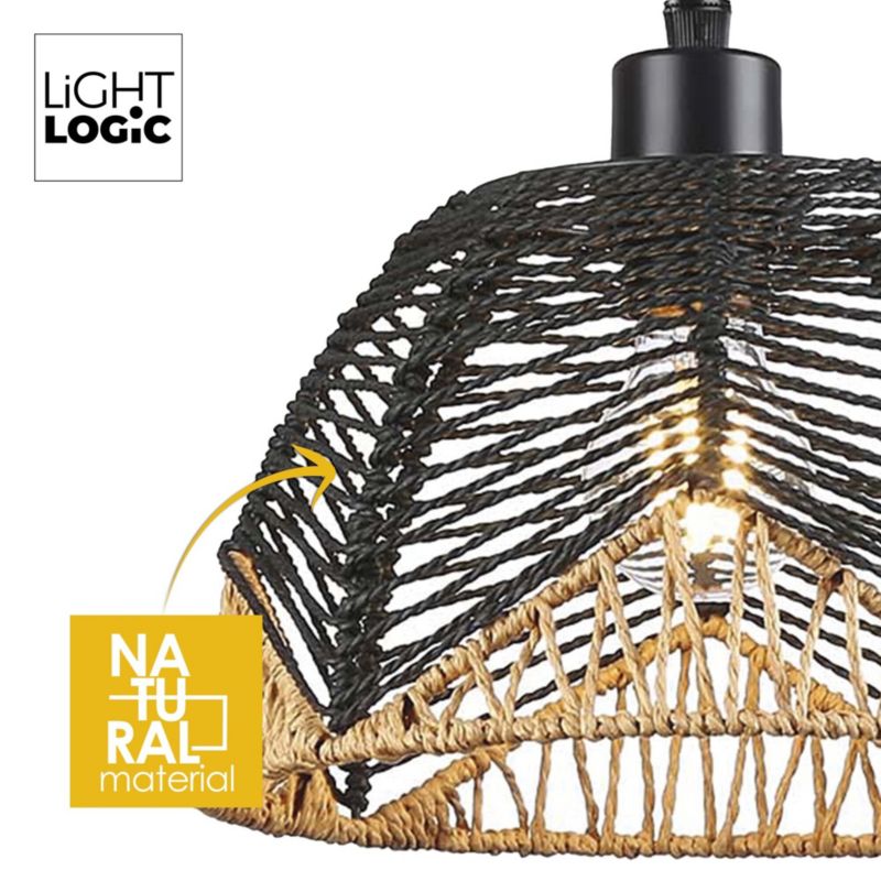 Lampa wisząca LL WERNIC LAMP04 E27 66650 LightLogic boho lekka ciepły brąz klosz 1 szt.