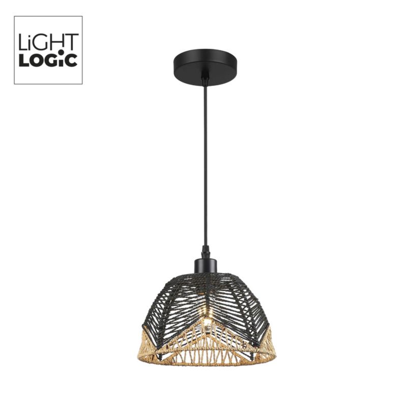 Lampa wisząca LL WERNIC LAMP04 E27 66650 LightLogic boho lekka ciepły brąz klosz 1 szt.