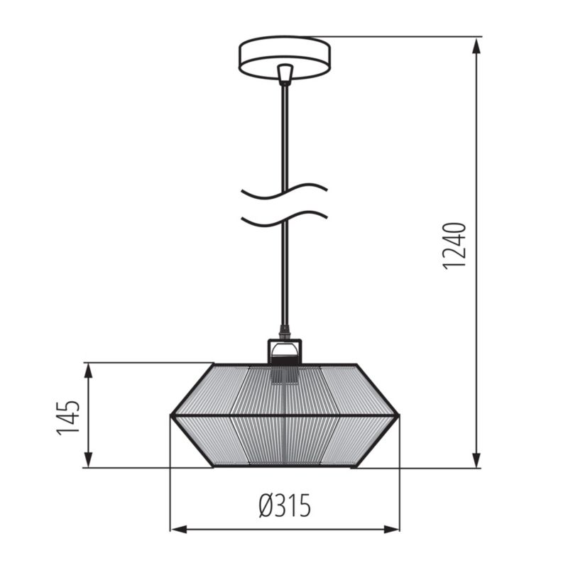 Lampa wisząca LL WERNIC LAMP05 E27 66651 LightLogic boho eko lekka ciepły brąz 1 szt.