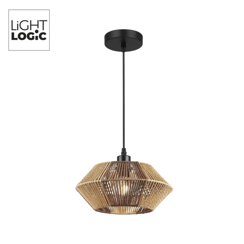 Lampa wisząca LL WERNIC LAMP05 E27 66651 LightLogic boho eko lekka ciepły brąz 1 szt.