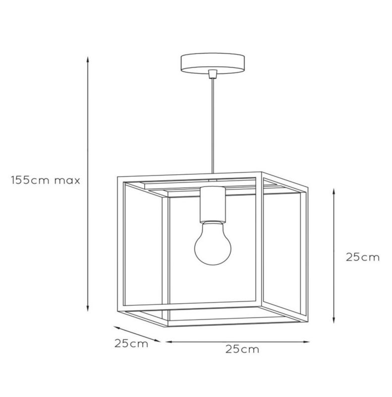 Lampa wisząca Lucide ARTHUR czarna 1xE27x60W IP20 wym:155x25x25cm - 1 szt.