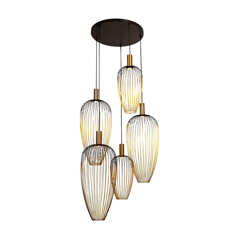 Lampa wisząca Lucide AURELIE złota 5xGU10x25W IP20 wym:150x64,5x64,5cm - 1 szt.