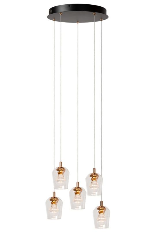 Lampa wisząca Lucide BERLIANE złoto-przezroczysty-czarna LED 4W 2700K 1000lm IP20 - 1 szt.