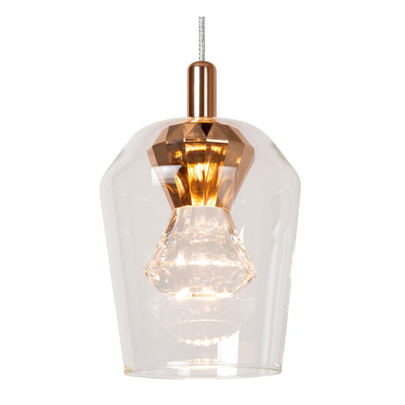 Lampa wisząca Lucide BERLIANE złoto-przezroczysty-czarna LED 4W 2700K 1000lm IP20 - 1 szt.