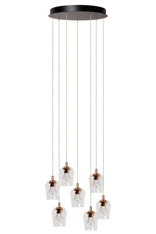Lampa wisząca Lucide BERLIANE złoto-przezroczysty-czarna LED 4W 2700K 1050lm IP20 - 1 szt.