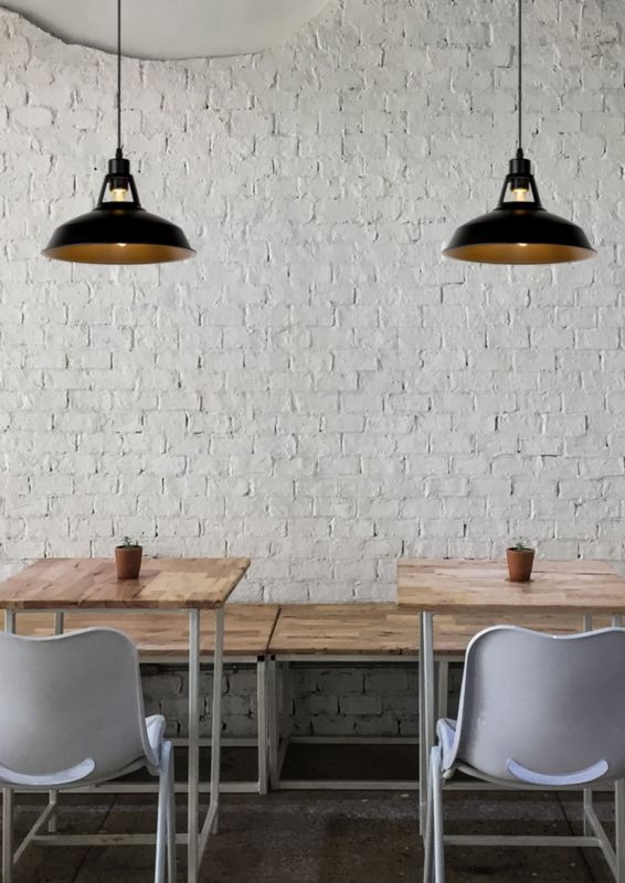 Lampa wisząca Lucide Brassy/Bis 0236 czarno-złota szerokość 31 cm 1xE27 x 60W 1 szt.