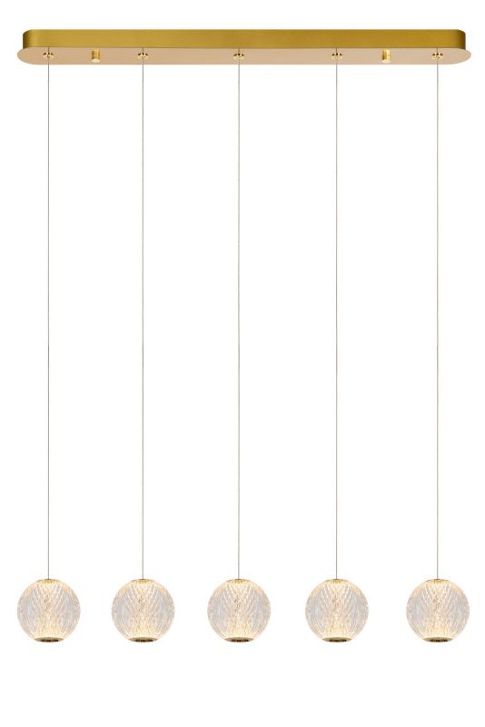 Lampa wisząca Lucide Cintra 4400 złoto-odcienie złota kryształowa wbudowany LED 21W 1 szt.