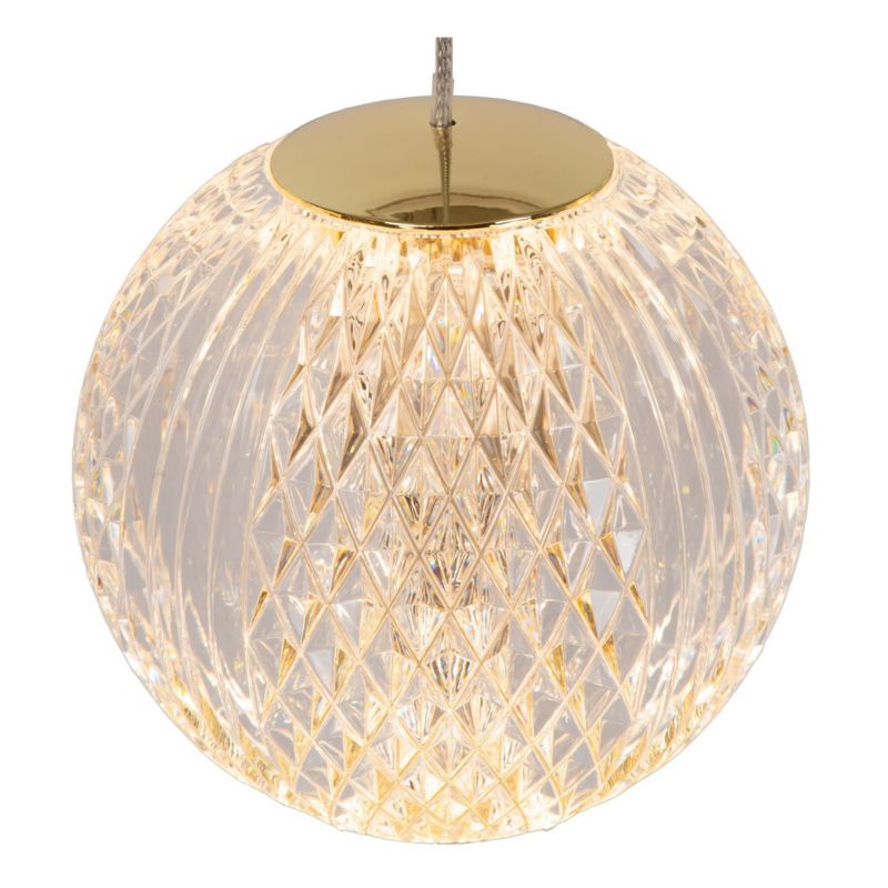 Lampa wisząca Lucide Cintra 4400 złoto-odcienie złota kryształowa wbudowany LED 21W 1 szt.