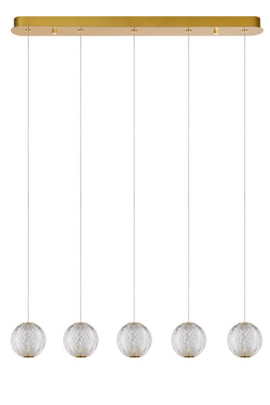 Lampa wisząca Lucide Cintra 4400 złoto-odcienie złota kryształowa wbudowany LED 21W 1 szt.