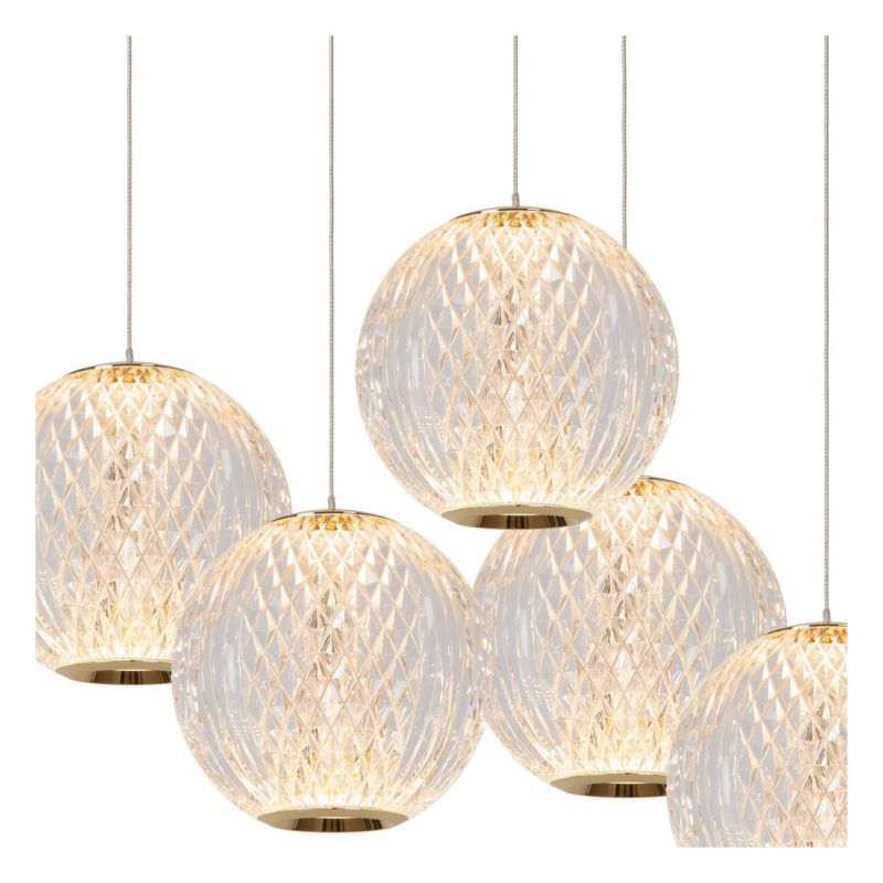 Lampa wisząca Lucide Cintra złoto-odcienie złota kryształowa wbudowany LED 21W 1 szt.