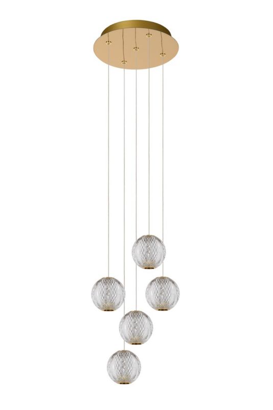 Lampa wisząca Lucide Cintra złoto-odcienie złota kryształowa wbudowany LED 21W 1 szt.