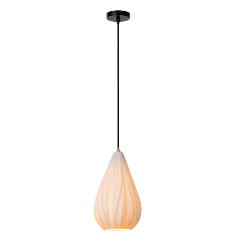 Lampa wisząca Lucide CINZIA biało-czarna 1xE27x40W IP20 wym:163x18,3x18,3cm - 1 szt.
