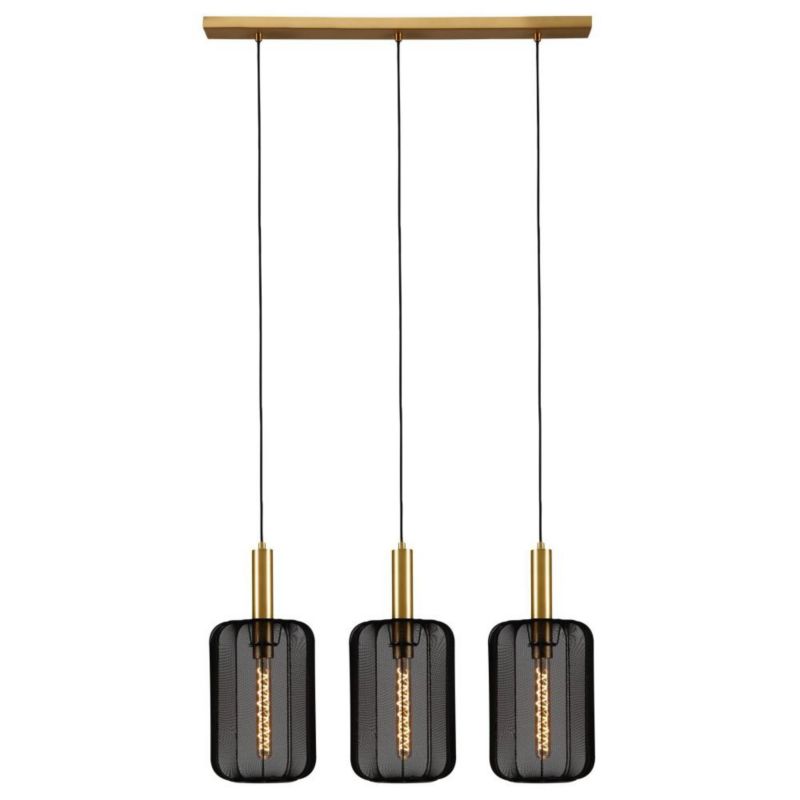 Lampa wisząca Lucide CORINA czarno-złota 3xE27x40W IP20 wym:185x90x22cm - 1 szt.