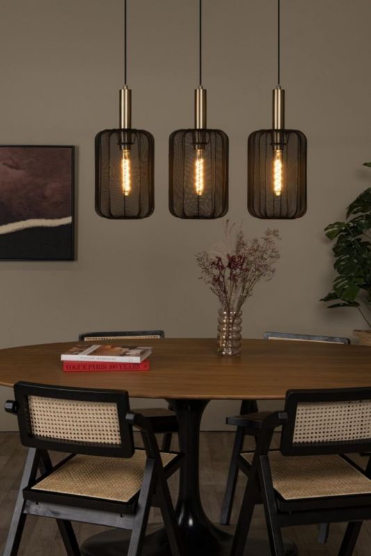 Lampa wisząca Lucide CORINA czarno-złota 3xE27x40W IP20 wym:185x90x22cm - 1 szt.