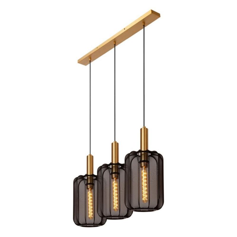 Lampa wisząca Lucide CORINA czarno-złota 3xE27x40W IP20 wym:185x90x22cm - 1 szt.